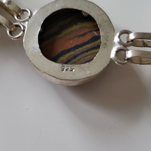 Bracelet 925 silver & gemstone, artisan handmade, - Picture 7 of 8